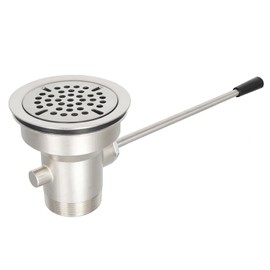 Phivan 3-1/2 Inch Commercial Sink Drain with Lever Handle Kitchen Sink Opening Waste Drain Valve Stopper Prevents Sink Clogged Overflow for 1/2/3 Compartment Sink Style Drains