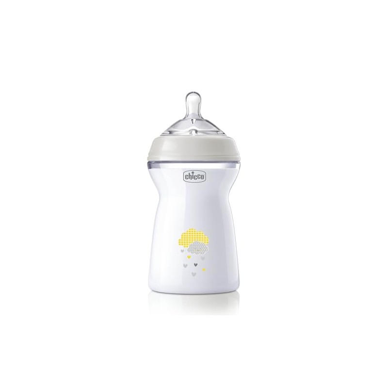 CHICCO, Biberón Natural Feeling, Color Blanco, 330 ml