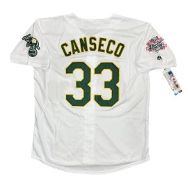 Jose Canseco Oakland Athletics 1989 World Series Home White Jersey Men's Large