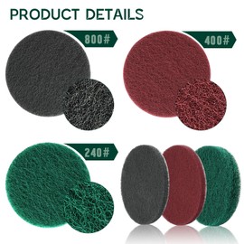 3.9 inches (100 mm) Polishing Pad GOH DODD 28 Piece Set Scouring Pad with Scrub Pad Magic Pad Electric Drill Cleaning Kit for Household Cleaning Kit Drill Attachment Bathroom Bath Cleaning Scrubber