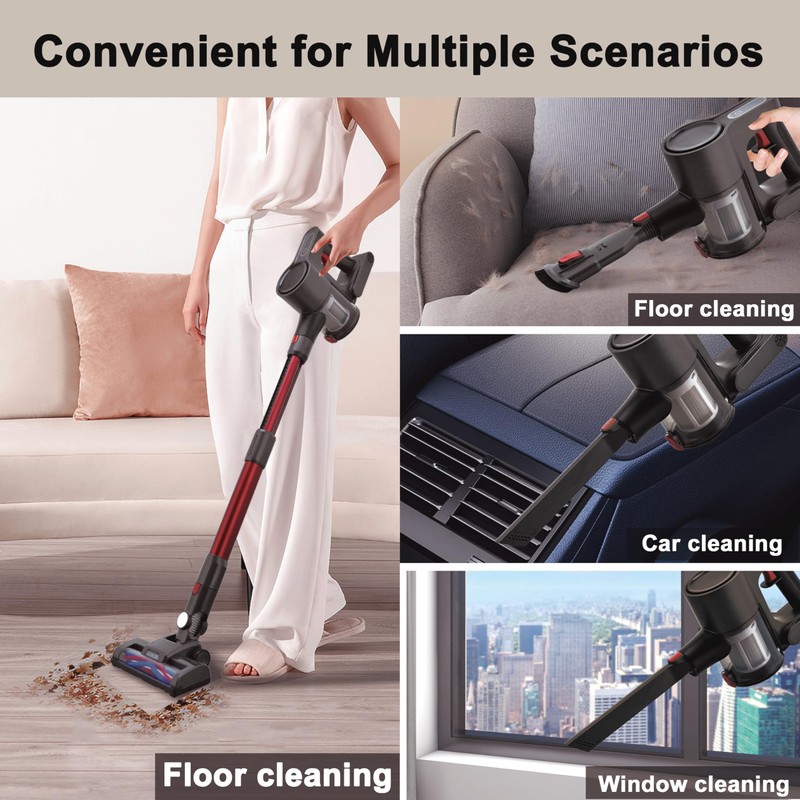 SIPPON Cordless Vacuum Cleaner, Powerful Brushless Motor, 6-in-1 Lightweight Vacuum