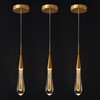 LMQNINE Kitchen Light Fixtures Ceiling Dimmable LED Modern Gold Pendant