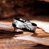 King Will 8mm Mens Wedding Band Black Plated Tungsten Wedding