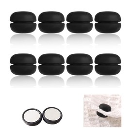 LxcshLjx 8 Pairs Magnetic Hijab Pins, Black Hijab Magnetic Pins, Small Strong Hijab Magnets, Multi-Purpose No-Snag Scarf Magnetic Clasp Pinless Brooch for Women Men Shawl Scarves Clothes Dress Shirts