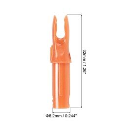 PATIKIL Archery Arrow Nocks 6.2mm 0.244", 50 Pack Insert Arrow Nock Replacement for Shooting, Orange
