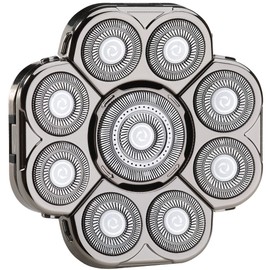 FOXSONIC Cabezales de repuesto para afeitadora de cabeza y cuerpo de 9 cuchillas mejoradas para muchas marcas