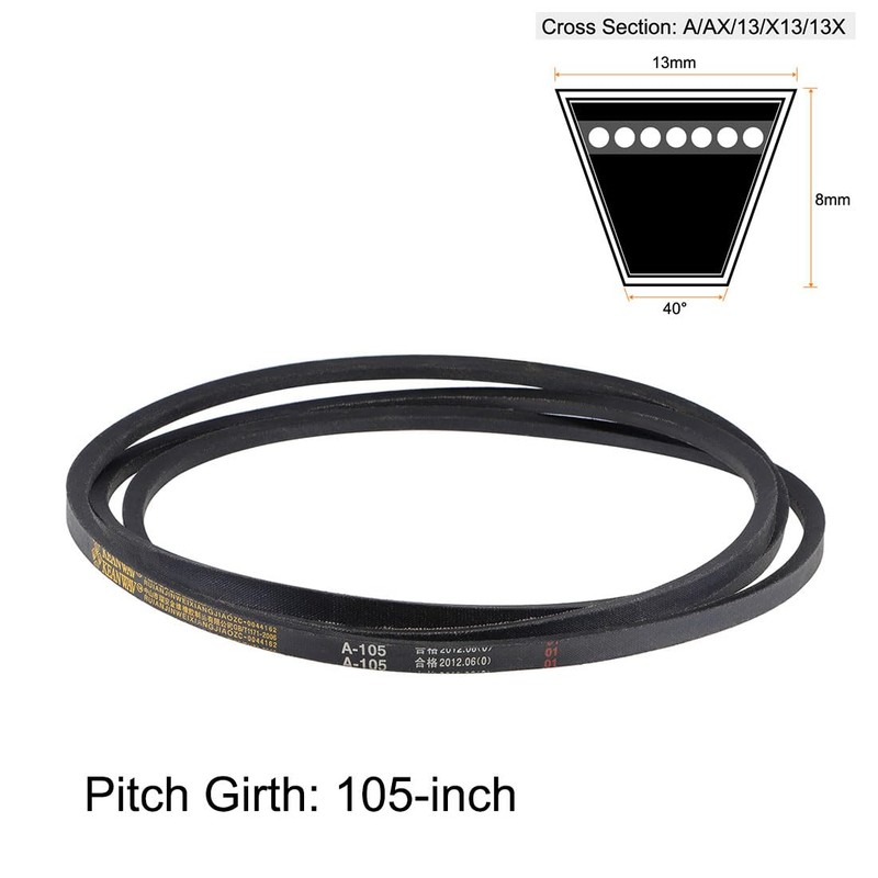 sourcing map A-Profile Rubber Drive Belt V-Belt A105 105 Inch