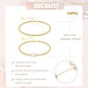 Dochais Gold Bracelets for Women Dainty Cross Heart Charm Bead