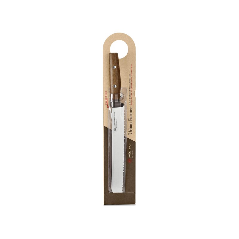 Wüsthof Urban Farmer 9" Serrated Bread Knife, Brown