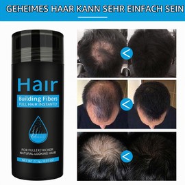Hair Powder Dark Brown for Hair Thickening Scattered Hair Pouring Hair with Instant Effect for Secret Hair Corners, Hair Loss and Light Hair 27.5 g (Marron Oscuro)