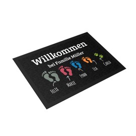 printplanet® - Doormat Design Yourself - Individually Printed - Layout: Footprint 4 - Size 60 cm x 40 cm