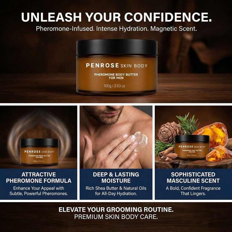 Skin Body Butter for Men, Non-greasy Body Butter，1Pcs