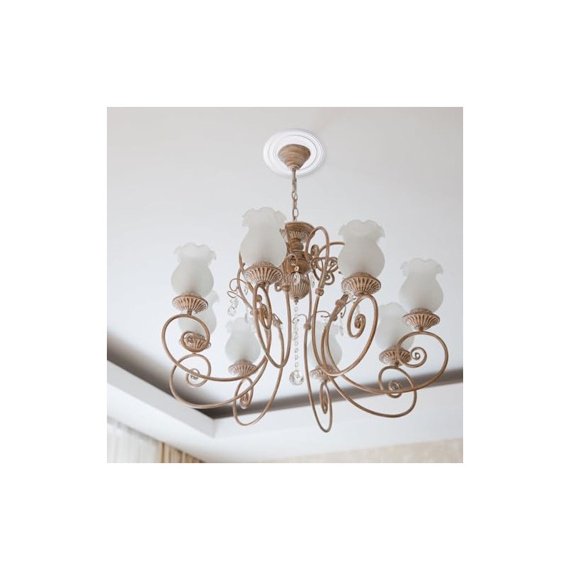 INCREWAY 2Pcs Split Lighting PU Ceiling Medallion Ceiling Cover Plate