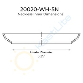 KastLite 20" White Acrylic Lamp Post Globe | Smooth Textured with 5.25" Neckless Opening | Manufactured by Crown Plastics