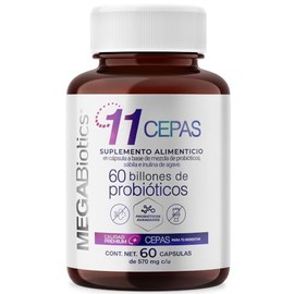 Probiticos 60 Billones y 11 Cepas e Inulina de Agave  Suplemento Alimenticio con Probiticos y Prebiticos a Base de Sbila, B. Lactis y L. Rhamnosus... 