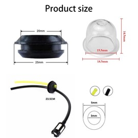 1 Sets Strimmer Fuel Line, Fuel Line Hose Kit,Universal Strimmer Fuel Pipe, Petrol Strimmer Parts, Fuel Hose for Brush Cutter, Trimmer, Mower Brush Cutter