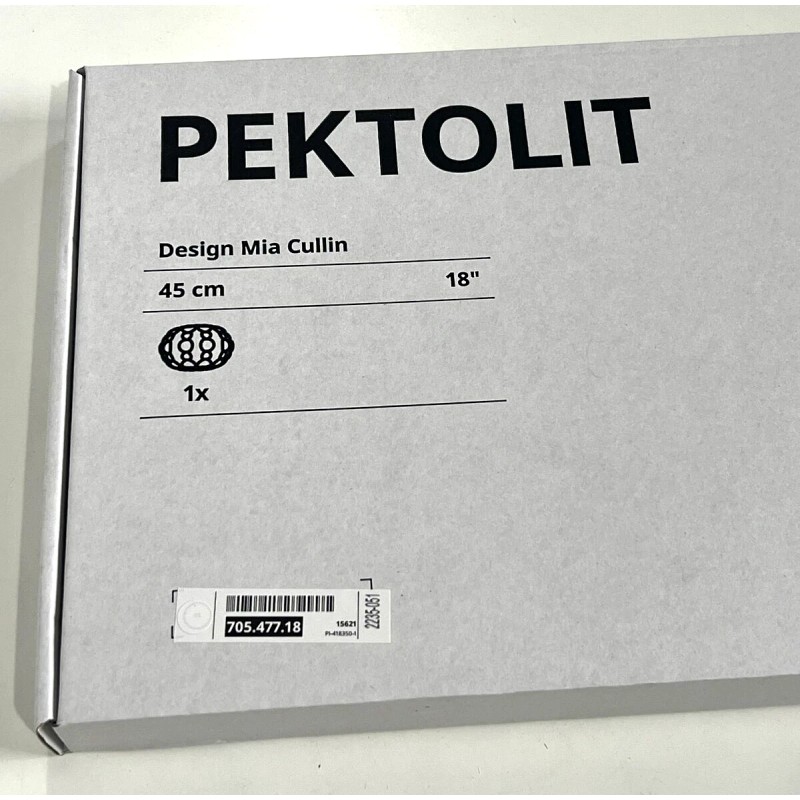 Ikea PEKTOLIT Ceiling Pendant Lamp Shade Decorative, White 18" -