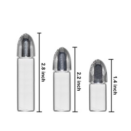 Generic Glass Dispenser Bottle, Travel Dispenser Bottle, Skin Care Dispenser Bottle, Height: 1.4 inch/2.2inch/2.8inch, 3 pieces, transparently