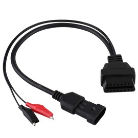 Adaptador OBD + OBD2 3 pines Pin a 16 OBD2 Cable de diagnóstico para Alfa Lancia