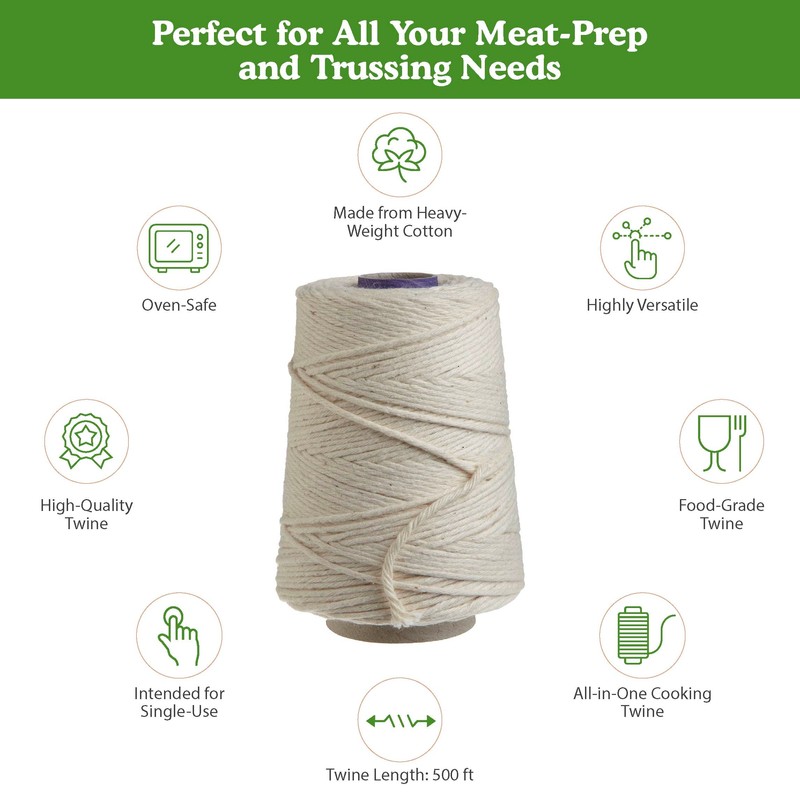 Regency Wraps RW091 Regency Natural Cooking Twine 1/2 Cone 500ft