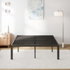 COMASACH Queen Bed Frame Heavy Duty,18" Black Metal Platform Bed