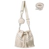 Sunwel Fashion Women Bucket Fringe Hobo Bag Western Purse Vegan
