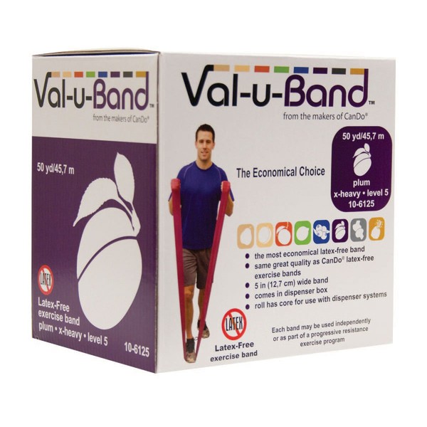 Val-U-Band Latex Free Exercise Band, Plum