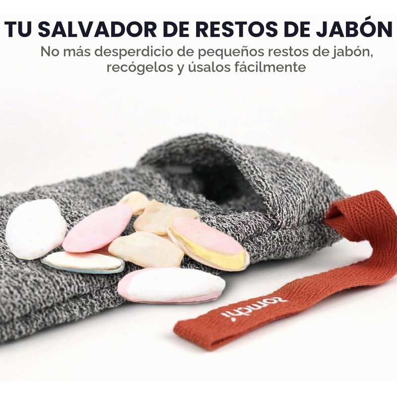 ZOMCHI Bolsa Exfoliante para Jabón y Esponja Corporal de Nailon