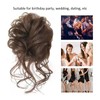 Messy Bun Hairpiece, Women Fashionable Light Brown Synthetic Wavy Curly