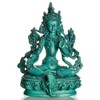 BUDDHAFIGUREN Tibetan Bodhisattva Buddha Decoration/Billy Held Green Tara, Turquoise Resin