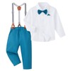 SALNIER Toddler Dress Suit Baby Boys Clothes Sets Bowtie Shirts