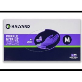 Halyard 55082 Nitrile Exam Gloves 5 Boxes of 100 = 500 Gloves - Purple - Medium