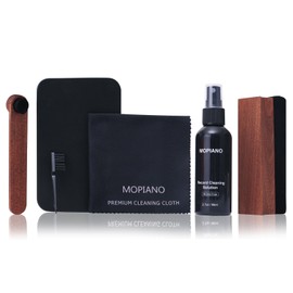 Mopiano Vinyl Record Cleaning Kit|Complete 6-in-1 Vinyl Record Cleaner Kit for Albums|Includes Soft Velvet Vinyl Record Brush,LP Cleaning Liquid,Stylus Brush,Nylon Brush,Microfiber Cloth & Storage Box