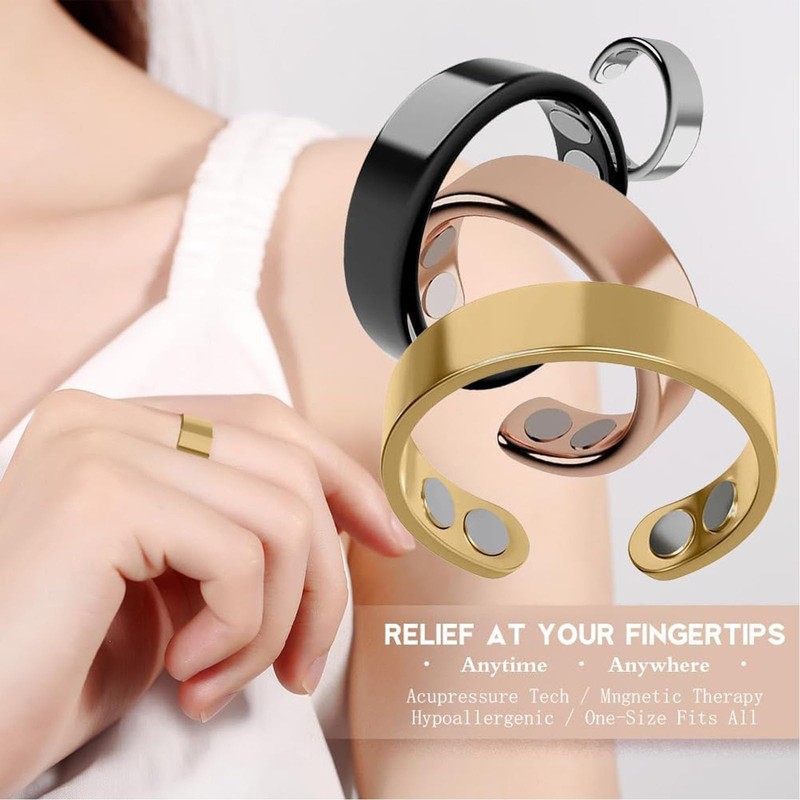 A Stainless Steel Ring with Adjustable Opening (Black)