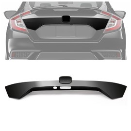 KUAFU Rear Trunk Lid Tailgate Molding Trim Compatible with 2016-2021 Honda Civic Replacement for 74890-TBA-A11ZE Decorative Emblems Deck Lid Cover Panel