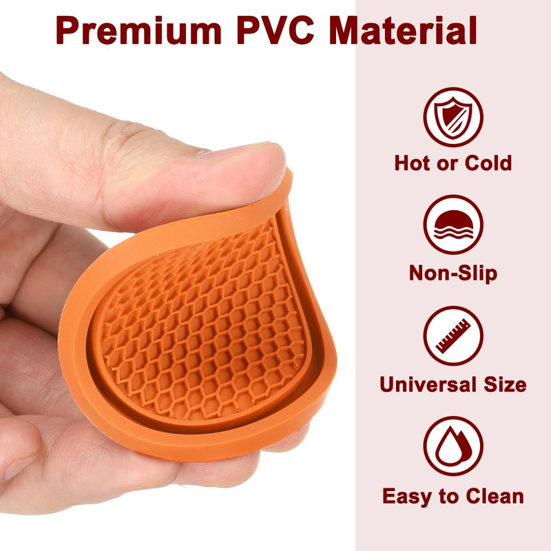 sourcing map 2pcs Car Cup Coasters Universal PVC Car Cup