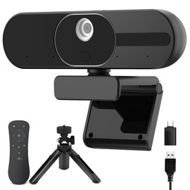 VIZOLINK V21 Webcam 4K, Ultra HD Webcam with Microphone, Speaker, Remote Control, Zoom, 112° Field of View, Auto Focus, Plug & Play, Data Protection, Noise Cancelling Webcam PC for Meetings and