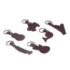 7PCS Cowhide Musical Instrument Keychains Mini Guitar Violin Horn Bass