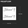 3 Sheets Blessed Temporary Tattoos, Natural Matte Look