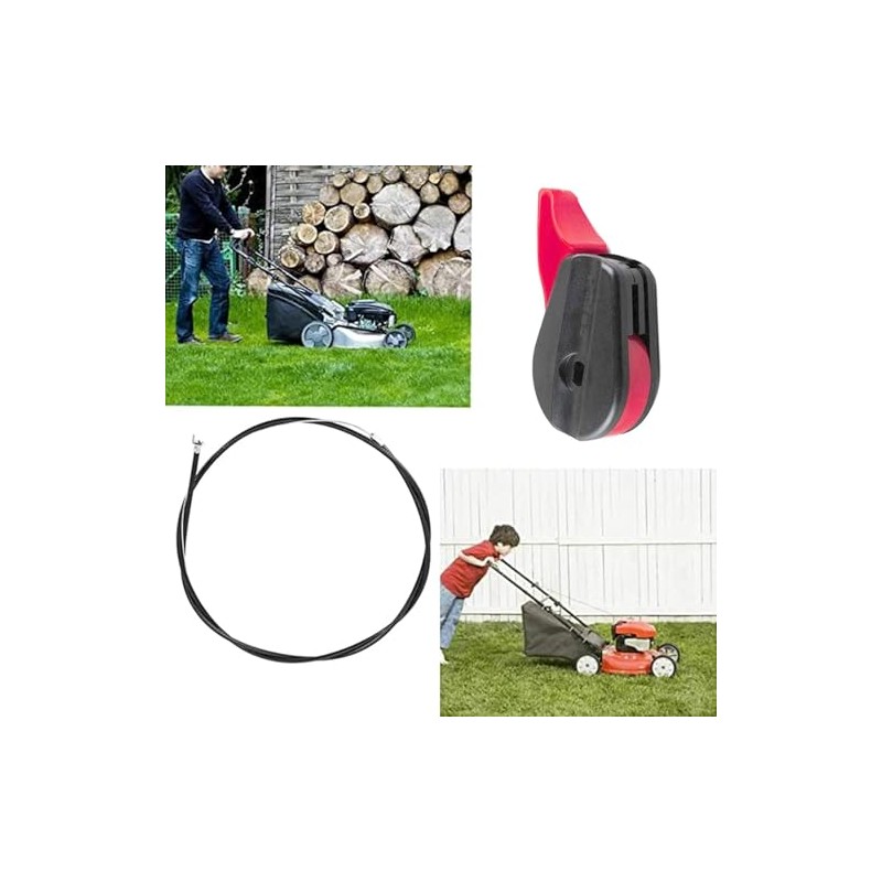 TJIANXI Lawn Mower Throttle Control Lever Handle Switches with 165CM