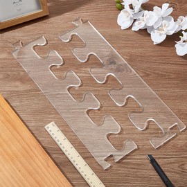 INFUNLY Dovetail Stitch Router Template 3.54"×15.75" Acrylic Router Template Pitch Dovetail Template Router Tray Template Clear Cutting Board Stencils for Woodworking Tools