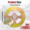 Superlong 60 Tooth Mini Bike Sprocket for 40/41/420 Chain, Rear