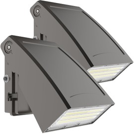 HYPERLITE LED Wall Pack Light: 40W 5200lm ETL Listed Full Cut Off Wall Pack Led Exterior Light with Photocell - 2PCS Adjustable Residential Led Security Lights Flood Light for Garage Yard Shop Doorway