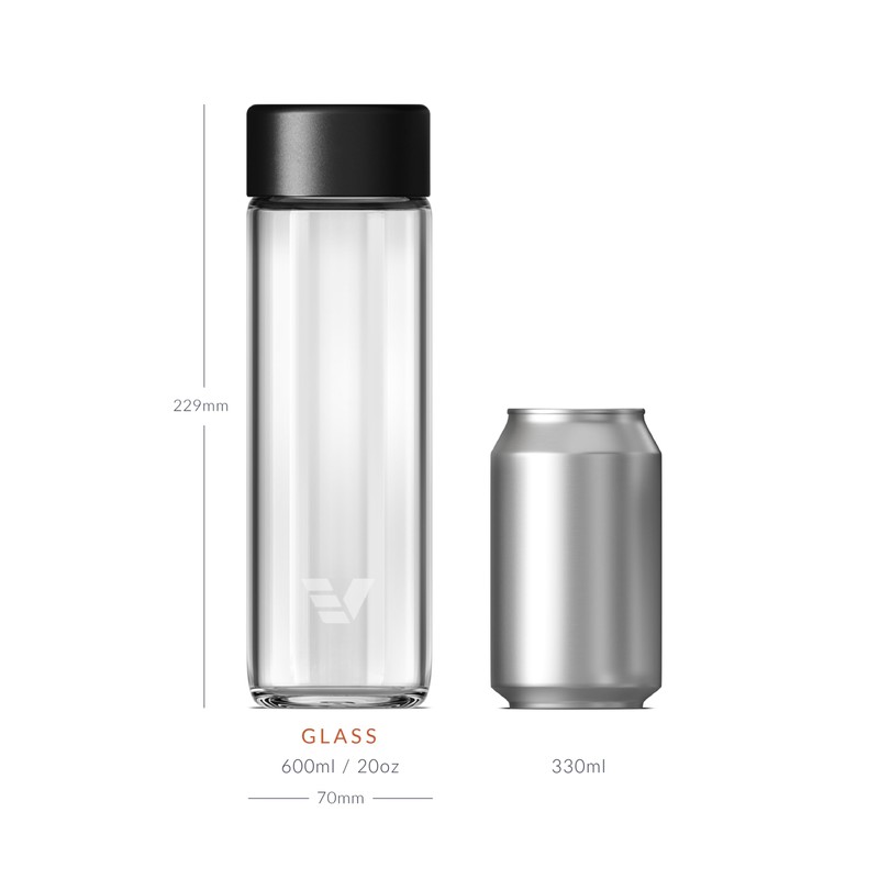 Ever Vessel Glass Water Bottle 20oz - Non-insulated | Borosilicate