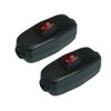Light Waterproof Switch, 2Pcs Appliance Switch ON/Off Button Inline Cord