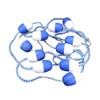 Swimming Pool Safety Float Line with Hooks Blue and White