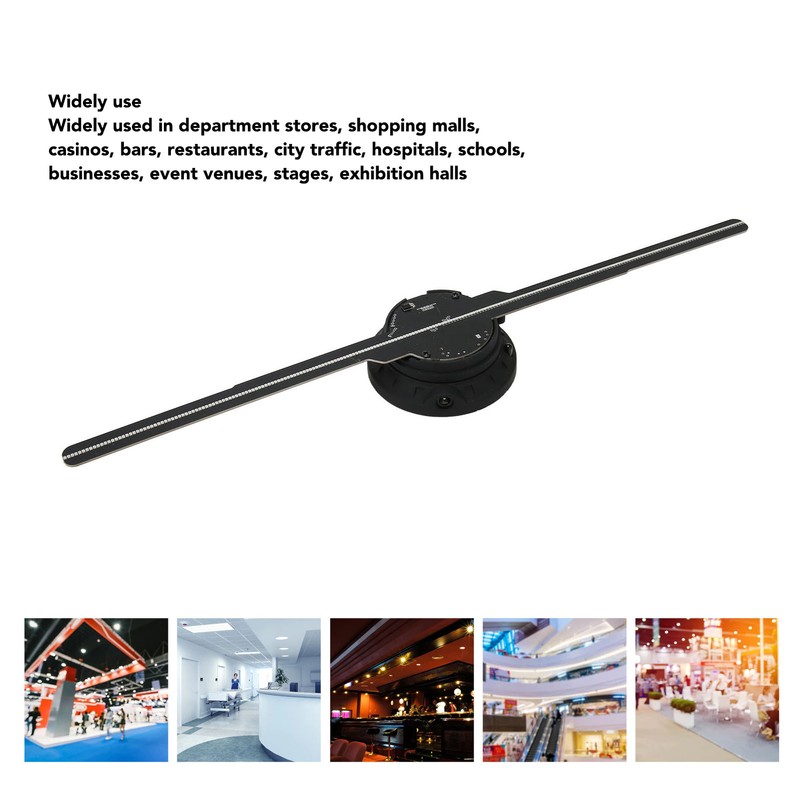 3D Hologram Fan 512x234P Resolution 234 LED Beads 16.5in Hologram