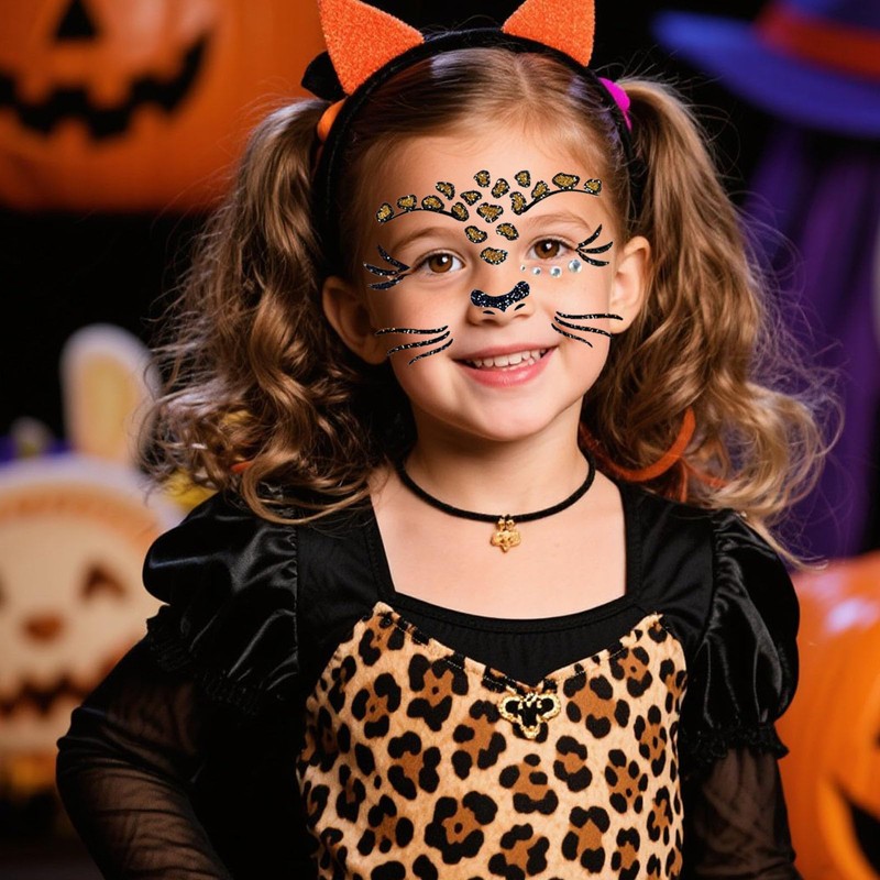 Leopard Face Tattoo Stickers Tiger Lion, Leopard Print Cat Face