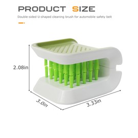 SCUARI Car Seat Cleaner,Car Accessories,U-Shaped Automotive Washing Tool,Portable Anti-Slip Car Interior Cleaning Brush,Automotive Seat Belt Cleaner with Double-Sided Bristles,Fit for Most Cars (1PCS)