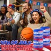 Lunmon 120 Pcs 4th of July Silicone Bracelets USA American
